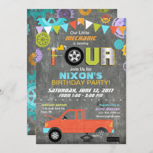 Auto-Mechaniker übersetzt Einladung