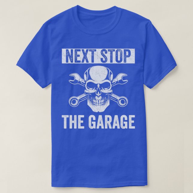 Auto Mechanische Funny Fixing Autos Nächste Garage T-Shirt (Design vorne)