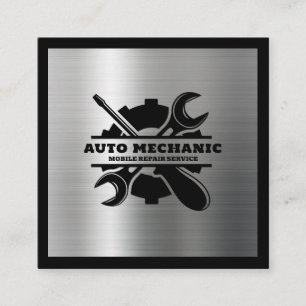 Auto Mechanisches Reparaturwerkzeug Quadratische Visitenkarte