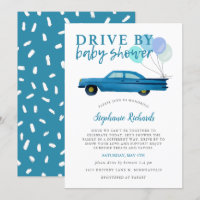 Auto mit Baby Dusche Blue Car Parade