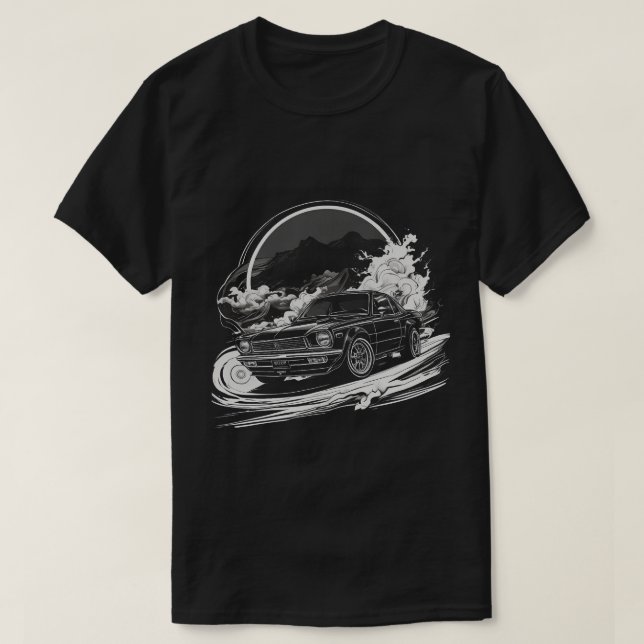Auto mit Rauchweg T-Shirt (Design vorne)