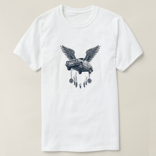Auto mit Wings Fantacy T - Shirt (Design vorne)