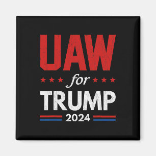 Auto-Mitarbeiter für Trump 2024 amerikanische Flag Magnet