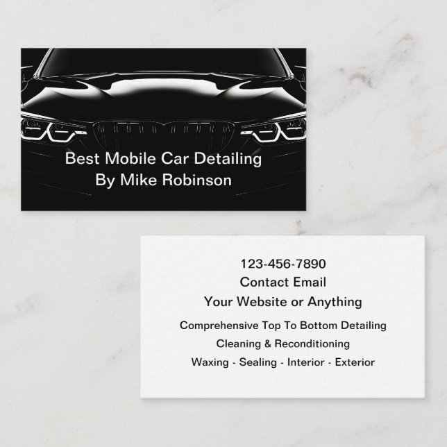 Auto-Mobildetailing Visitenkarte (Vorne/Hinten)