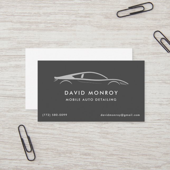 Auto Mobile Detection Business Card Visitenkarte (Vorderseite/Rückseite Beispiel)