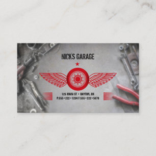 Auto-Motorrad-Werkzeuge Reparatur-Logo Visitenkarte