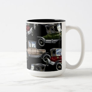 Auto-Nostalgie-klassische Auto-Kaffee-Tasse Zweifarbige Tasse