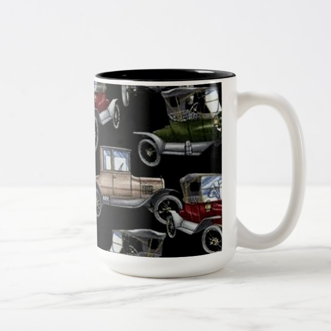 Auto-Nostalgie-klassische Auto-Kaffee-Tasse Zweifarbige Tasse (Rechts)