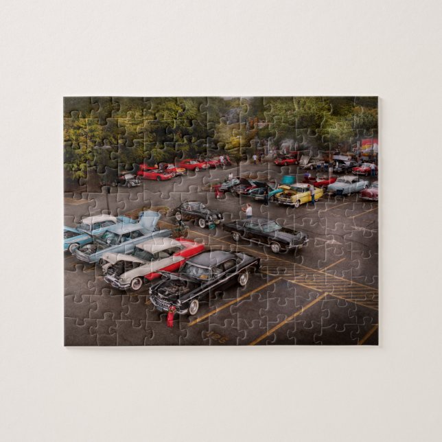 Auto - Oldtimerausstellung Puzzle (Horizontal)