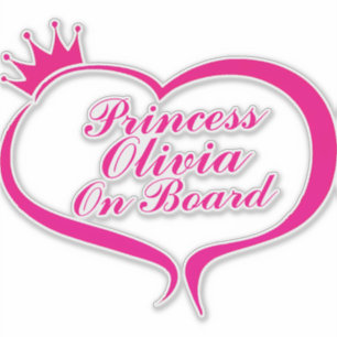 Auto "Princess on board" Aufkleber