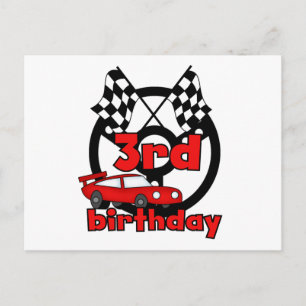 Auto Racing 3. Geburtstag Tshirts und Geschenke Postkarte