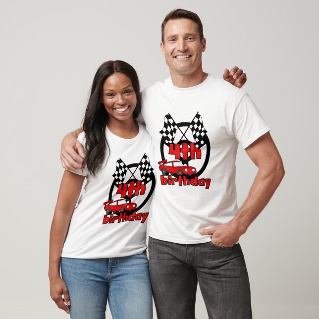 Auto Racing 4. Geburtstag Tshirts und Geschenke (Unisex)