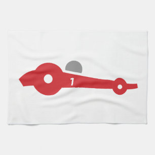 Auto-Racing-Abbildung auf T - Shirt gedruckt Handtuch