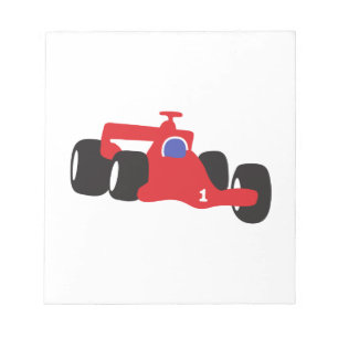 Auto-Racing-Abbildung auf T - Shirt gedruckt Notizblock