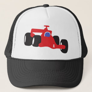 Auto-Racing-Abbildung auf T - Shirt gedruckt Truckerkappe
