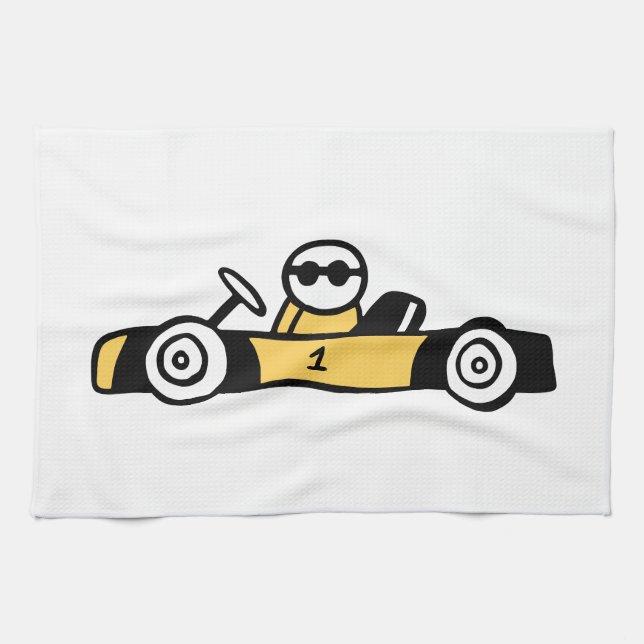 Auto Racing, Autofahren Geschirrtuch (Horizontal)