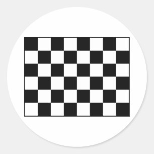 Auto Racing Checkered Checkered Checkered Flag Runder Aufkleber