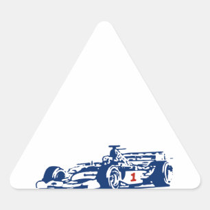 Auto Racing Cool Design Dreieckiger Aufkleber