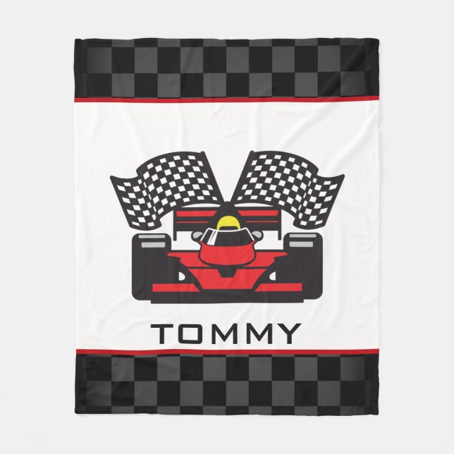 Auto Racing Design Fleece Blanket (Vorderseite)