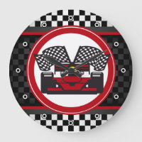 Auto Racing Design Wall Clock