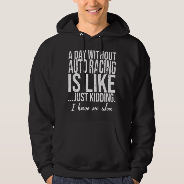 Auto Racing Sportgeschenk Hoodie (Vorderseite)
