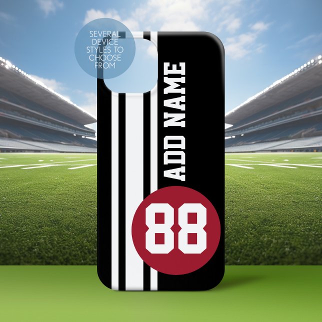 Auto Racing Stripes mit benutzerdefinierter Nummer Case-Mate iPhone Hülle (Personalized Phone Case with A sporty Design)