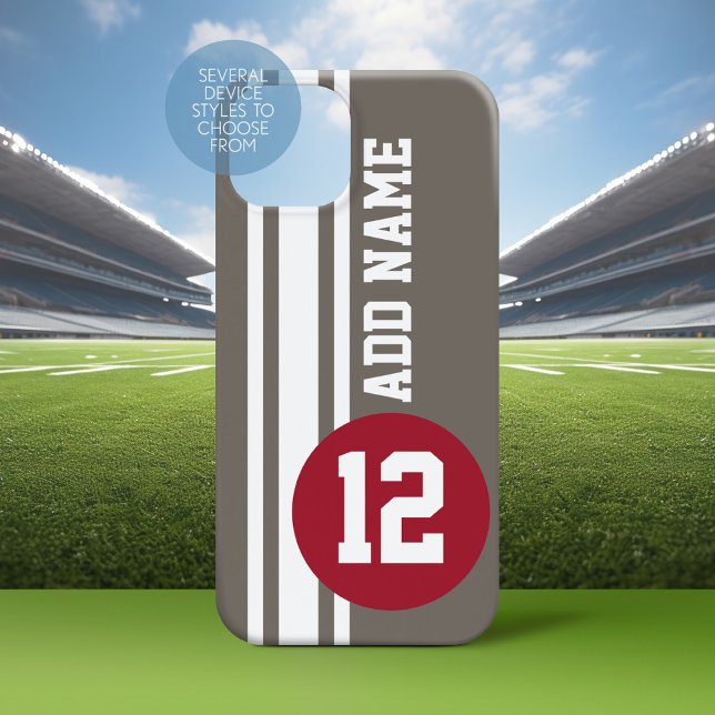 Auto Racing Stripes mit Nummer und Name Case-Mate iPhone Hülle (Personalized Phone Case with A sporty Design)