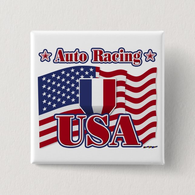 Auto Racing USA Button (Vorderseite)