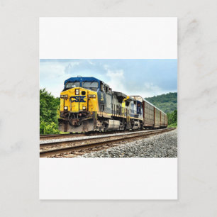 Auto Rack Train Postkarte