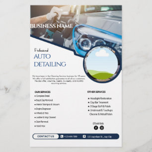 Auto-Reinigungsservice Flyer