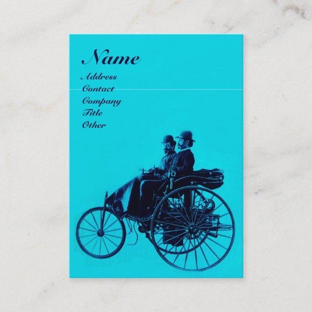 AUTO REPAIR AUTOMOTIVE MONOGRAMM blaue Turquase Visitenkarte (Vorderseite)