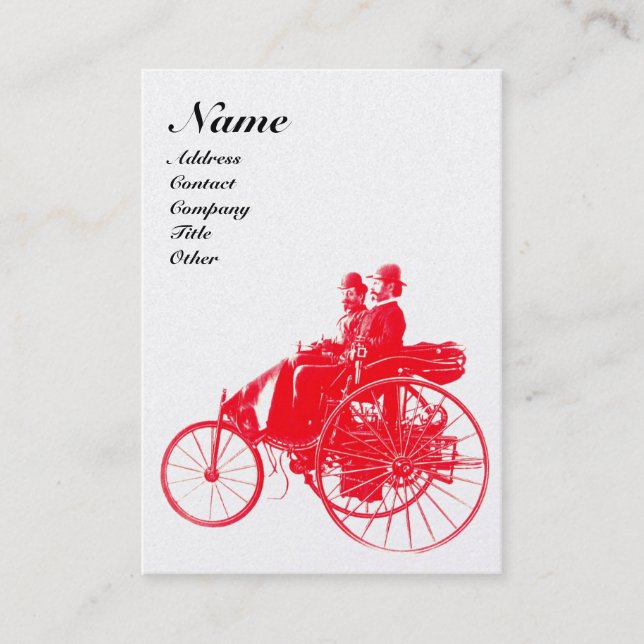 AUTO REPAIR AUTOMOTIVE MONOGRAMM Rote Perle Visitenkarte (Vorderseite)