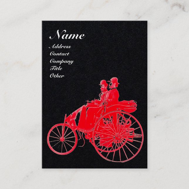 AUTO REPAIR AUTOMOTIVE MONOGRAMM Schwarz-weiß Rot Visitenkarte (Vorderseite)