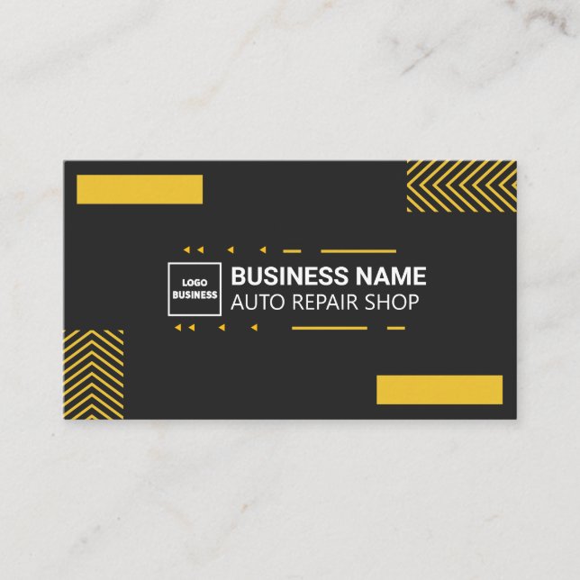 Auto Repair Shop Beruflich Mechanik BS Karte | (Vorderseite)