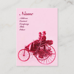 AUTO REPARATUR AUTOMOTIVE MONOGRAM rosa fuchsia  Visitenkarte