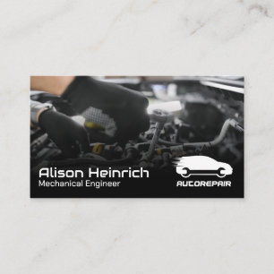 Auto-Reparatur-Logo Mechanischer Wartwagen Visitenkarte