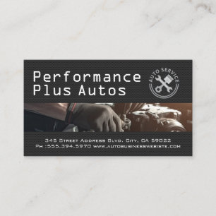 Auto-Reparatur   Performance-Autos   Mechaniker  Visitenkarte