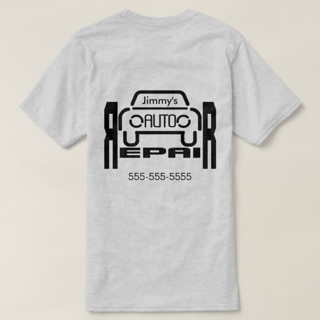 Auto-Reparatur | personalisiert T-Shirt (Design Rückseite)