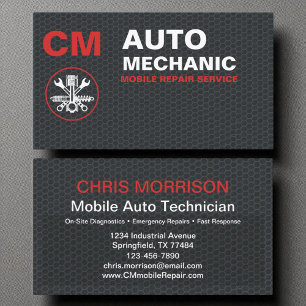 Auto-Reparaturdienstleistungen Mobilmechanik Visitenkarte