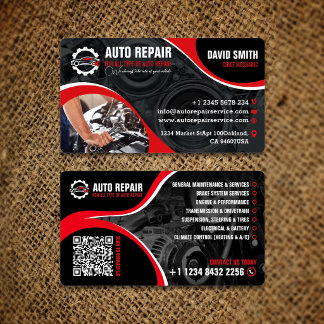 Auto-Reparaturservice, mobiler Mechaniker, Editie Visitenkarte
