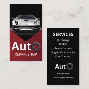 Auto-Reparaturshop-Visitenkarte für berufliche Visitenkarte
