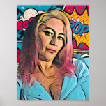 Auto Retrato Pop Art Poster<br><div class="desc">Auto retrato en krankño Pop art</div>