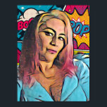 Auto Retrato Pop Art Poster<br><div class="desc">Auto retrato en krankño Pop art</div>