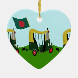 Auto Rickshaw in Bangladesch Keramikornament