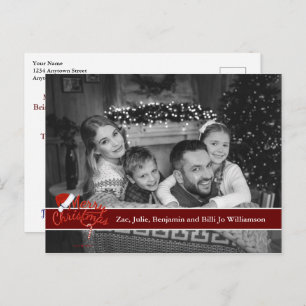 Auto Schwarz-Weiß-Foto Postkarte