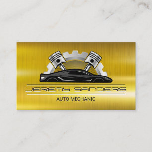 Auto Service Graphics Gold-Metallindustrie Visitenkarte