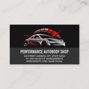 Auto-Service-Logo Auto Mechaniker Visitenkarte