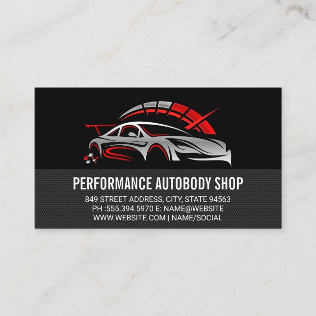 Auto Services Logo | Car | Mechanic Visitenkarte (Vorderseite)