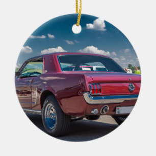 Auto Sport Mustang Rot Muskel Motor Gänge Metall Keramik Ornament