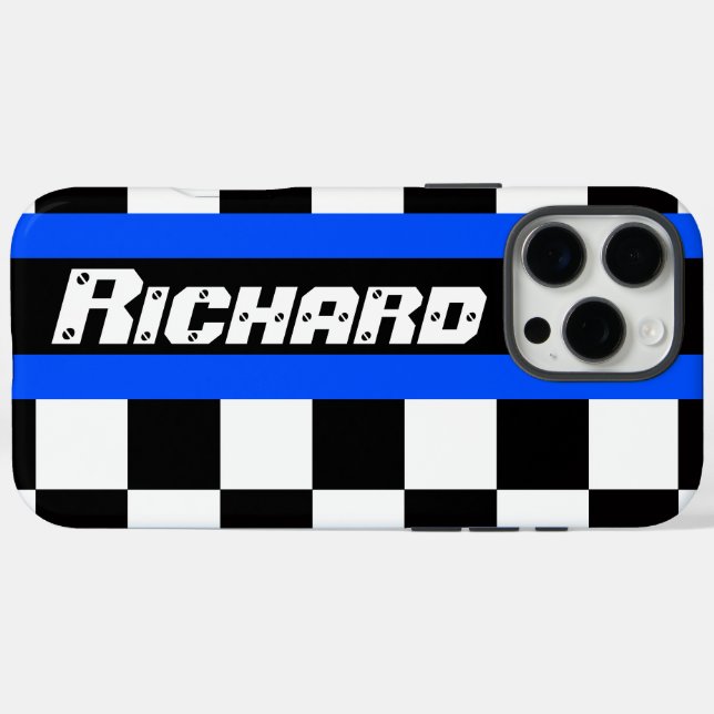 Auto Sportflaggenname Case-Mate iPhone Hülle (Rückseite (Horizontal))